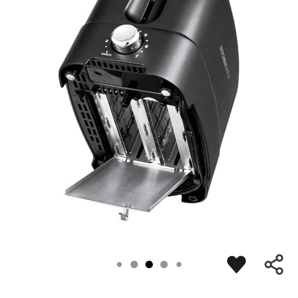 Sleek Black Kitchen Toaster with Modern Design - Picture 5 of 8